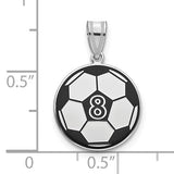 Mini Custom Soccer Charm - Sterling Silver