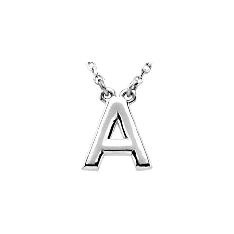 Letter S Alphabet Initial Silver Necklace 
