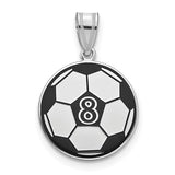 Mini Custom Soccer Charm - Sterling Silver