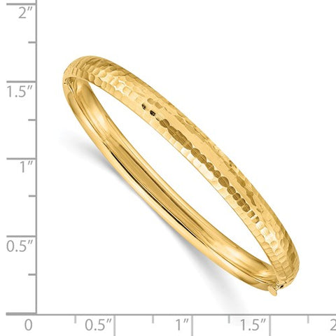 14k Yellow Gold 4.5mm Hawaiian Bangle Bracelet | Icing On The Ring | 7001252